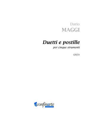 Dario Maggi: DUETTI E POSTILLE (ES-21-067) - Score Only