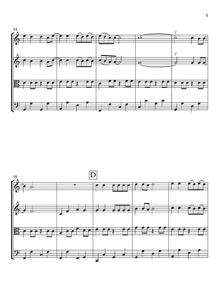 Wagon Wheel String Quartet scores gallery preview page 5