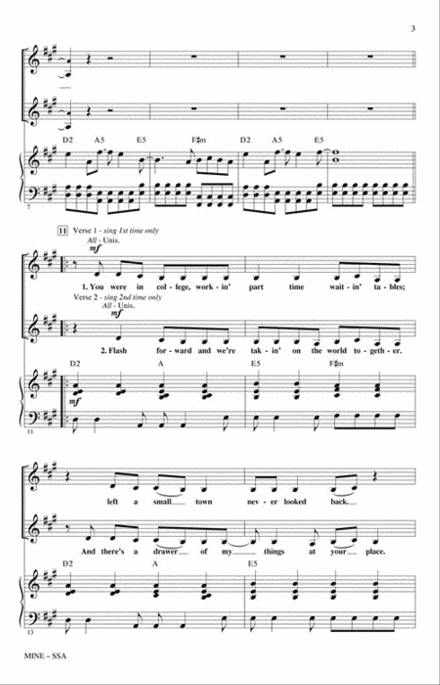 Mine Mine Choir scores gallery preview page 3