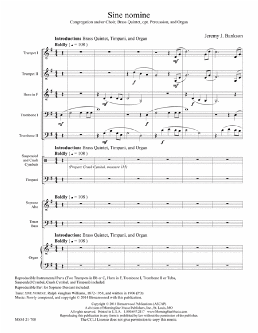 Sine nomine Sine nomine Choir scores gallery preview page 1