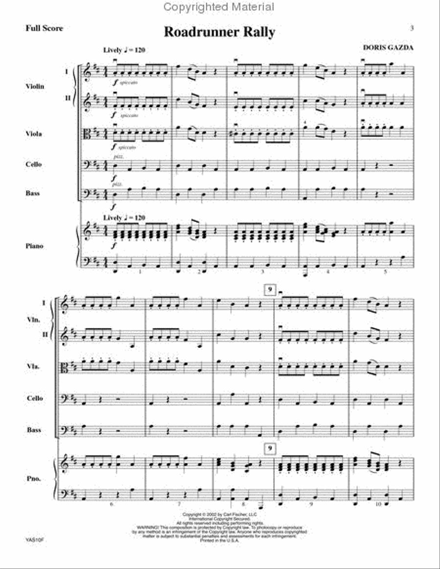Roadrunner Rally String Orchestra scores gallery preview page 2