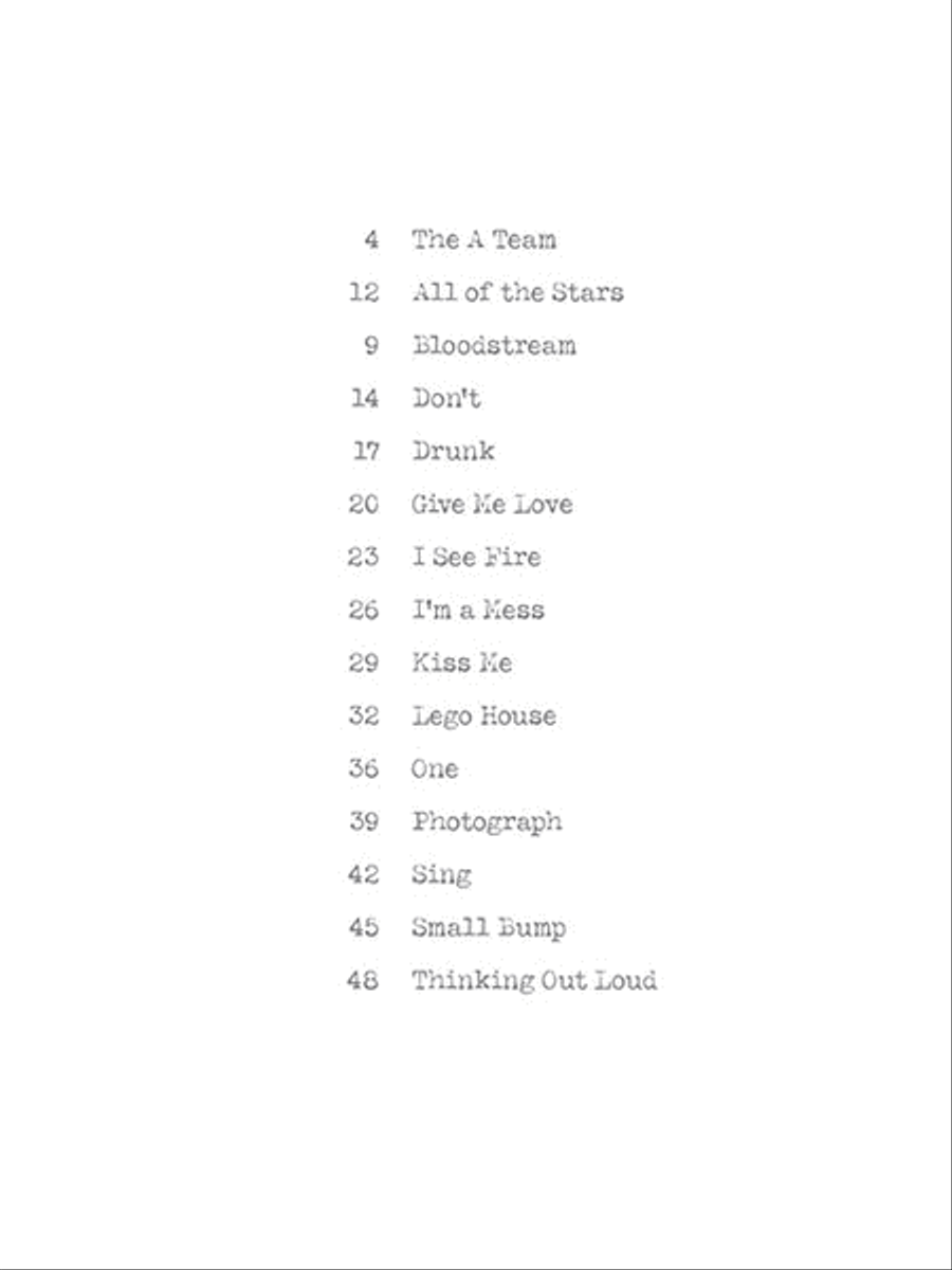 Ed Sheeran - Strum & Sing Guitar Electric Guitar scores gallery preview page 2