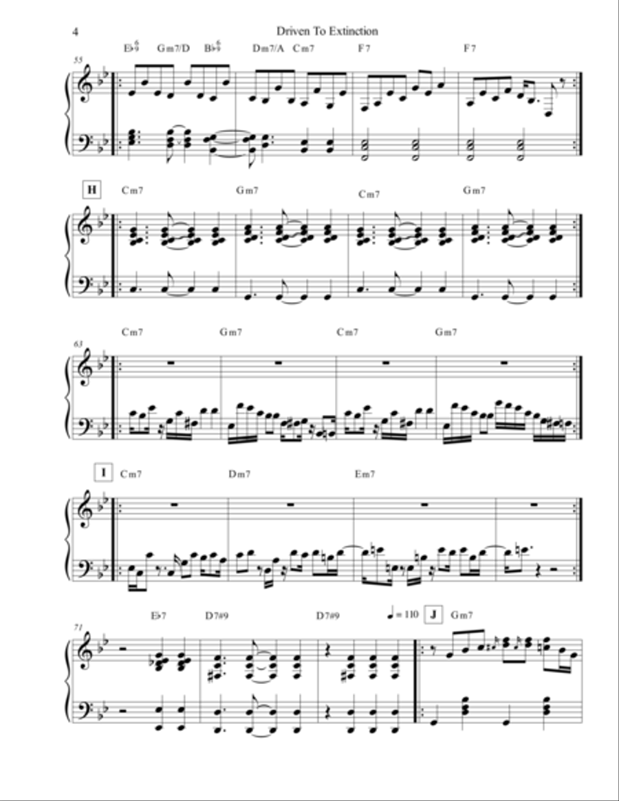 Driven To Extinction Piano Solo scores gallery preview page 5