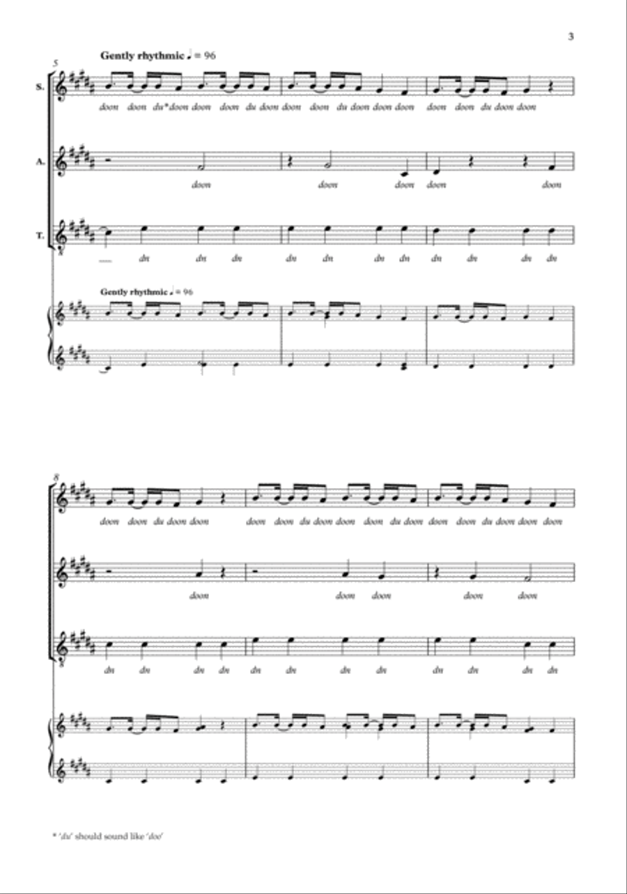 The Arrow and the Song SSATB scores gallery preview page 3