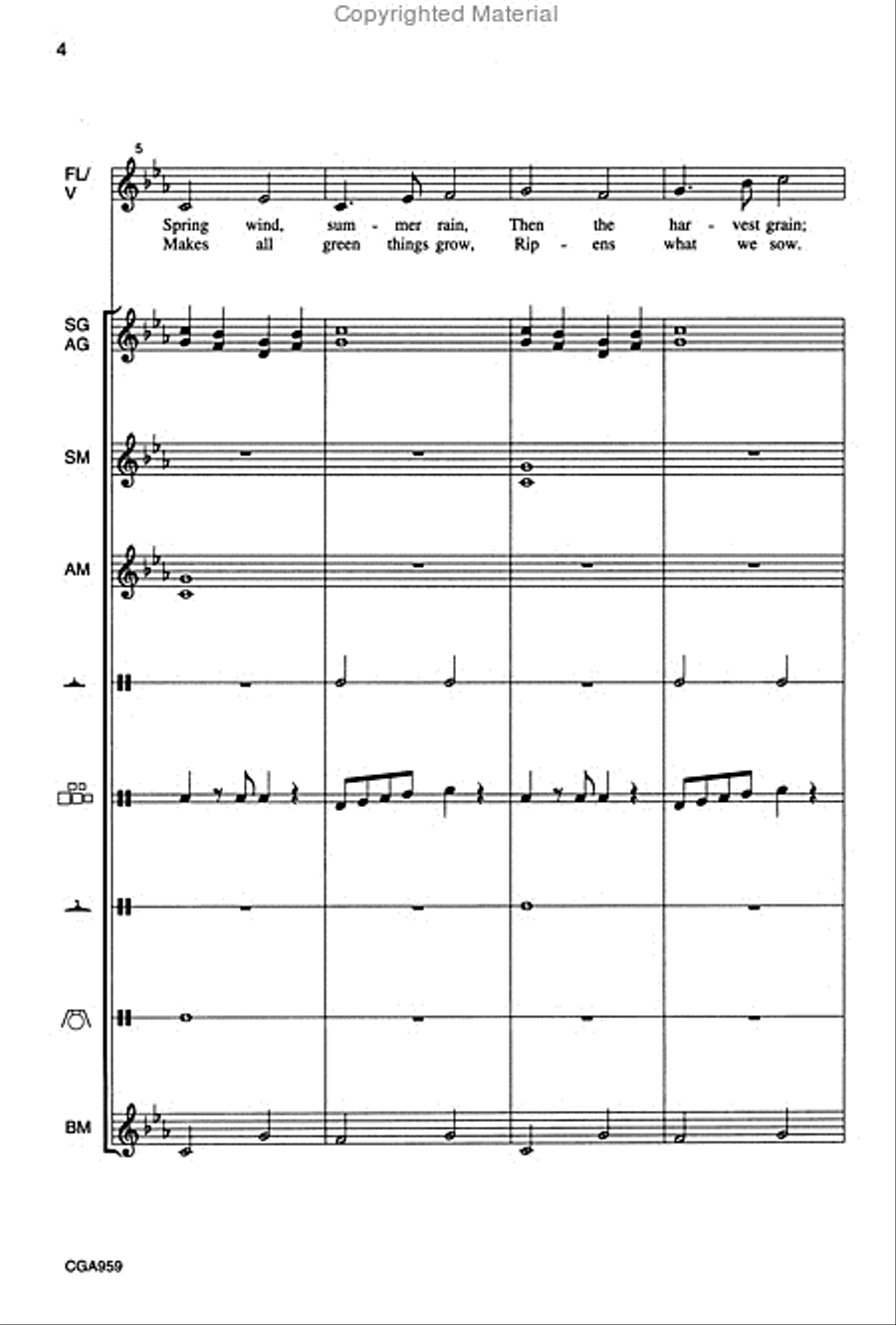 Praise Our God Above Unison Choir scores gallery preview page 4