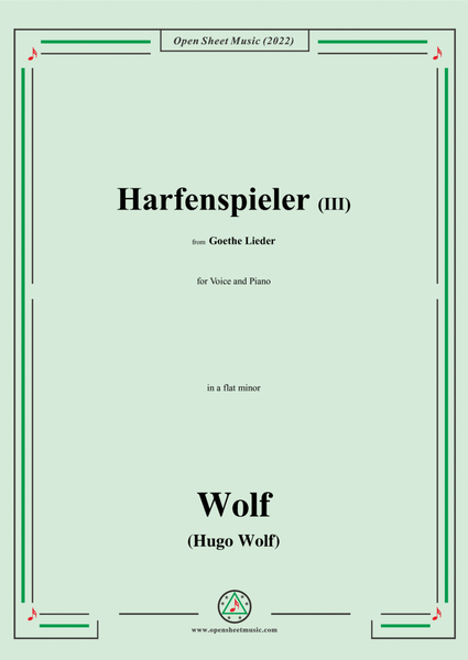 Wolf-Harfenspieler III,in a flat minor,IHW10 No.3 image number null