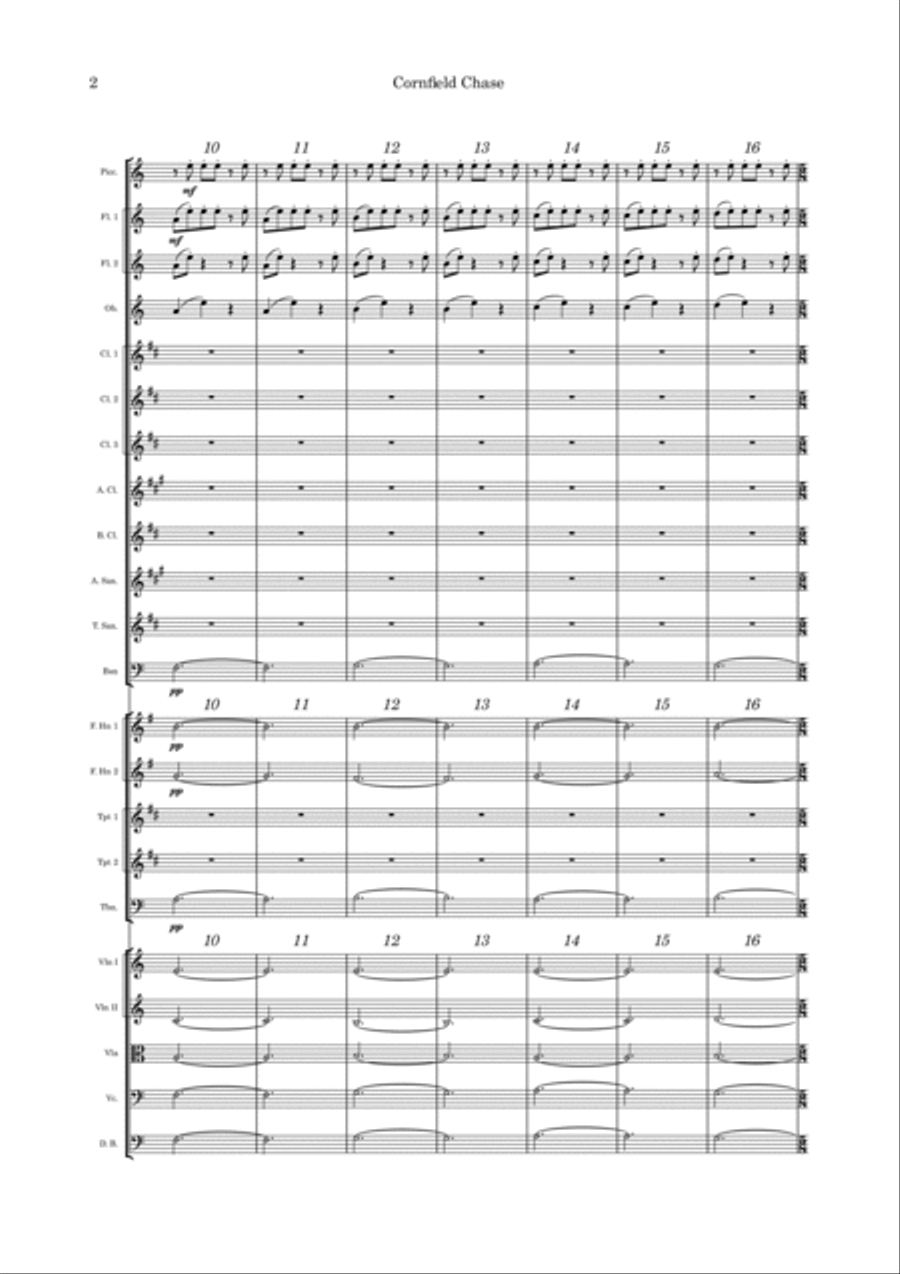 Cornfield Chase Full Orchestra scores gallery preview page 2