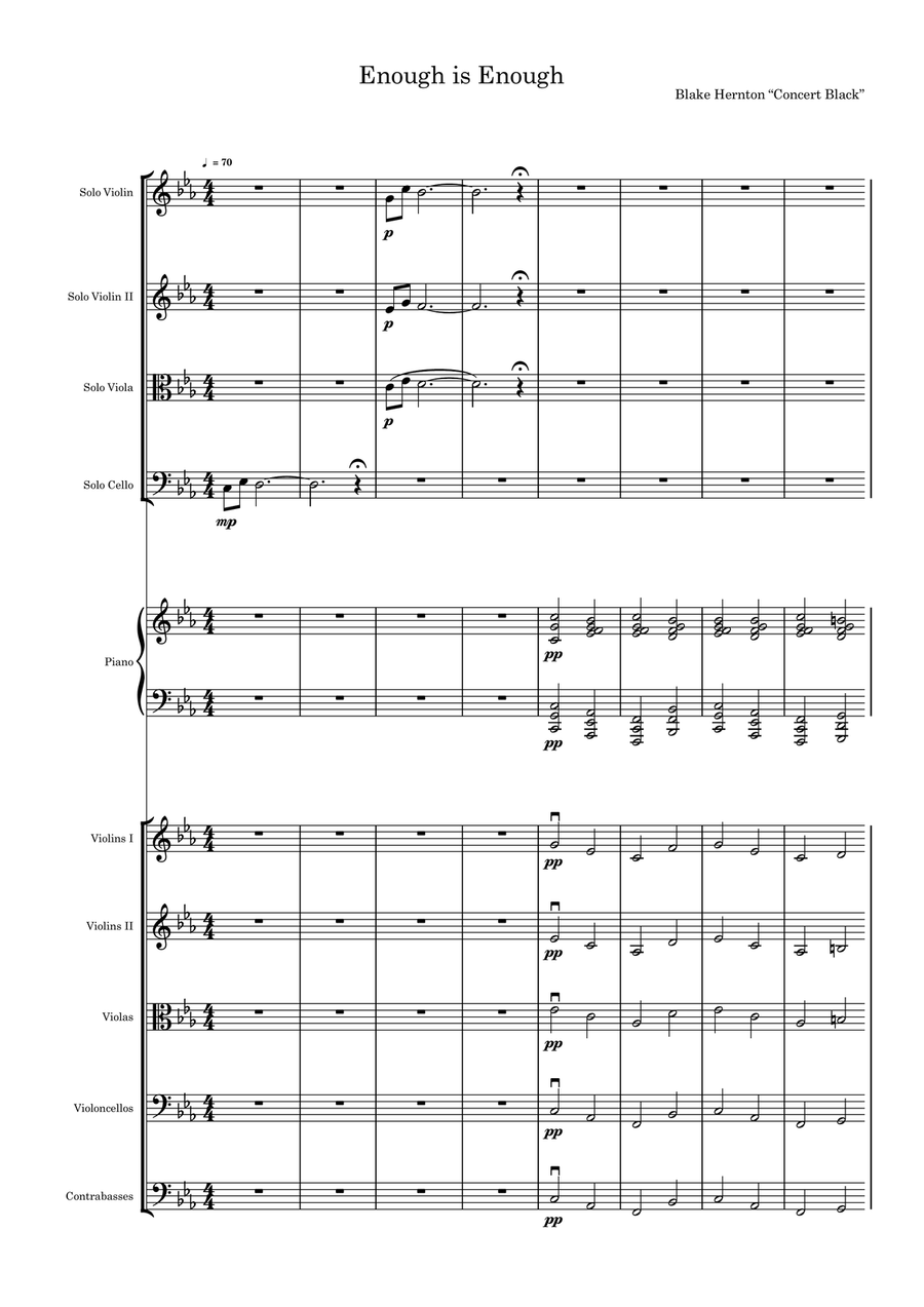Enough is Enough Strings Edition String Orchestra scores gallery preview page 1