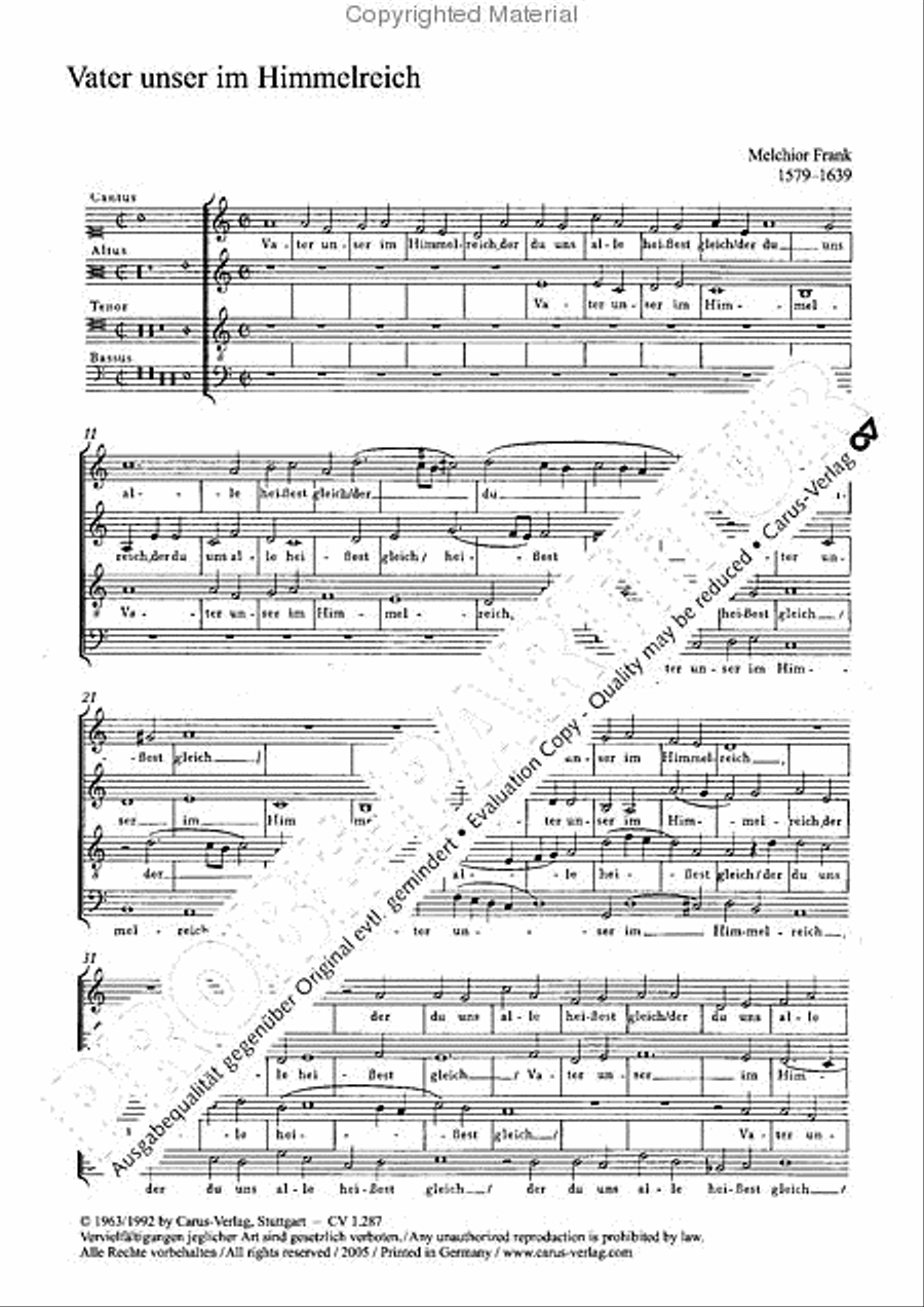 Vater unser im Himmelreich 4-Part scores gallery preview page 2