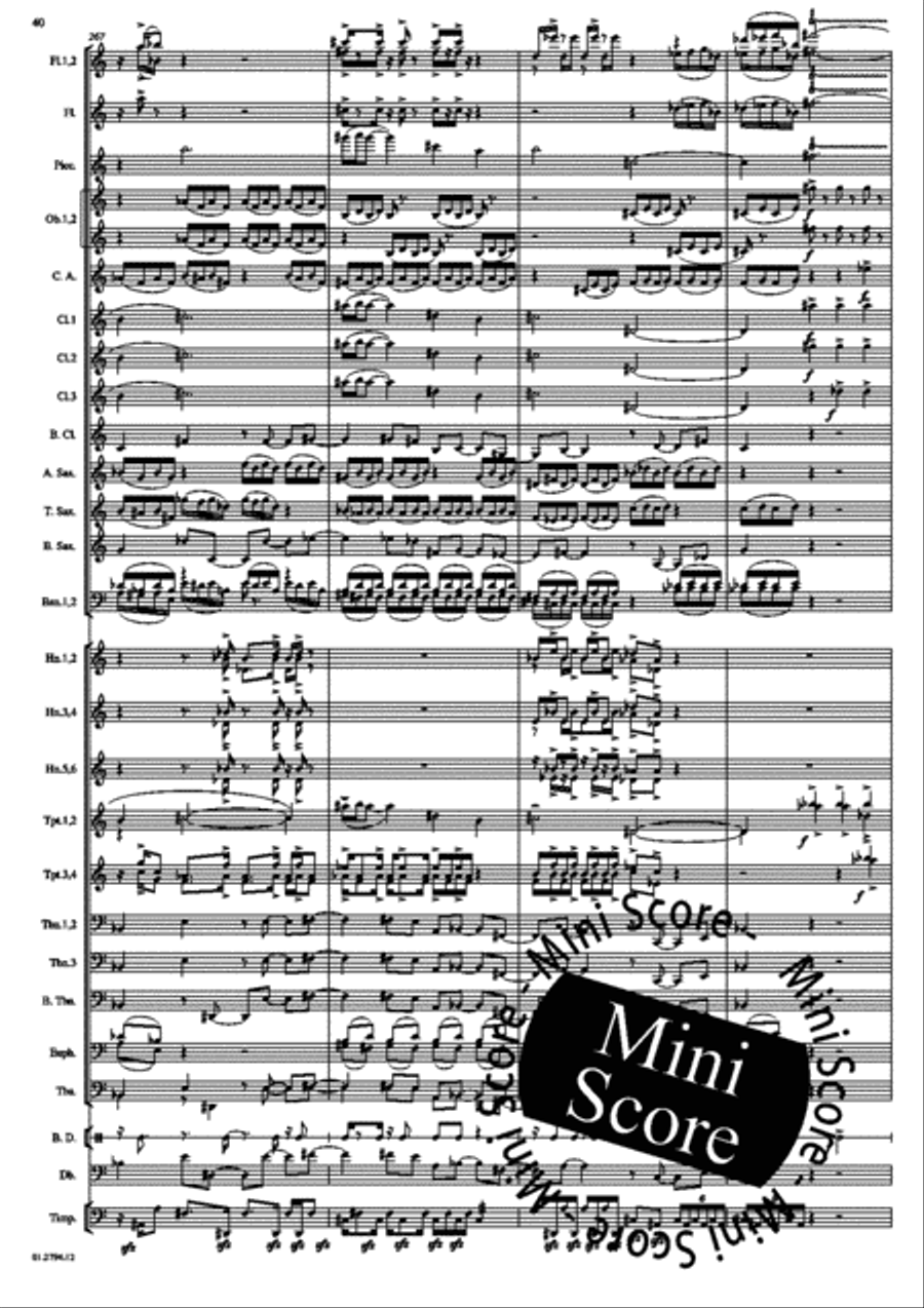 Concerto for Percussion and Band Concert Band scores gallery preview page 44