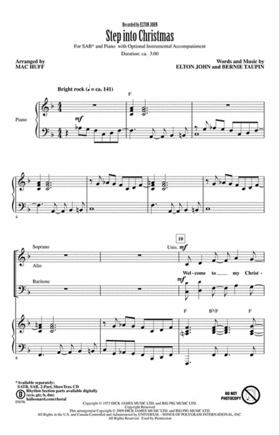 Step into Christmas 3-Part scores gallery preview page 2
