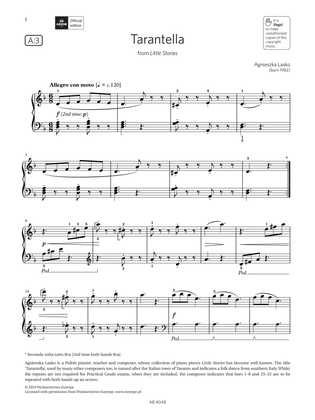 Tarantella (Grade 2, list A3, from the ABRSM Piano Syllabus 2023 & 2024)