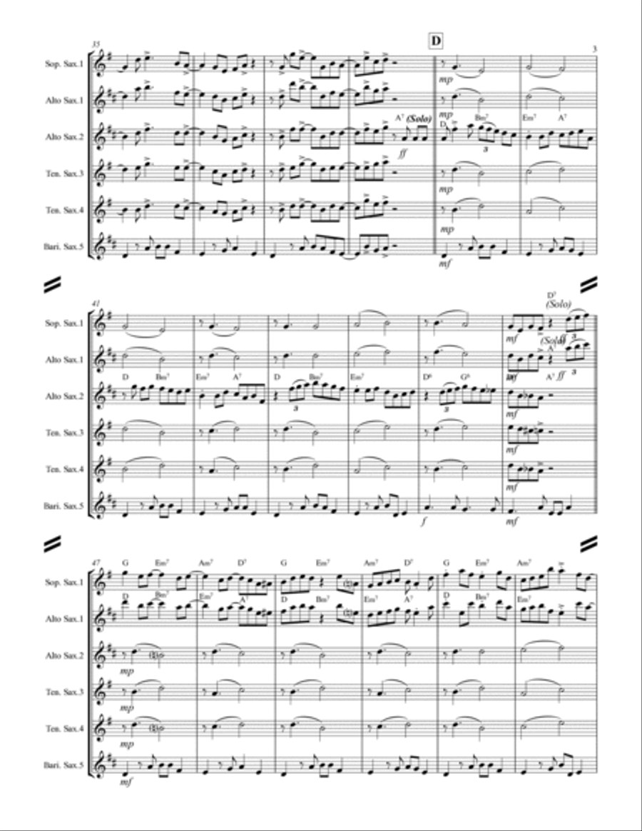 Blue Moon Saxophone Quintet scores gallery preview page 4
