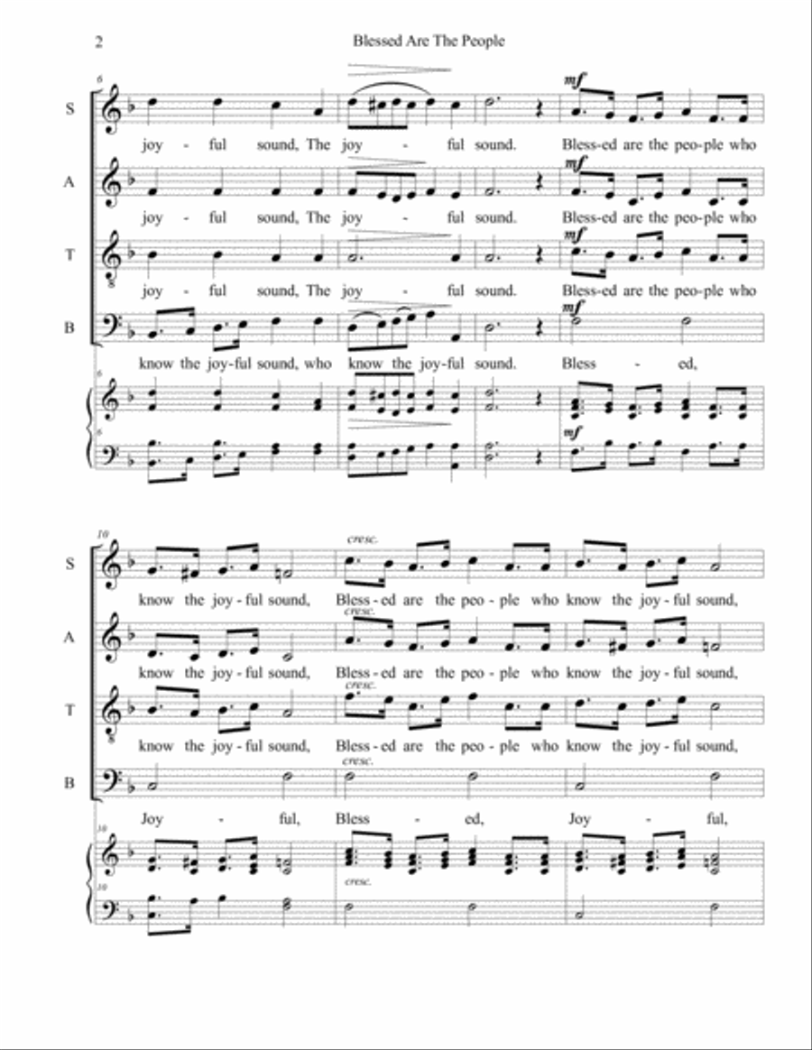 Blessed Are The People Blessed Are The People 4-Part scores gallery preview page 2