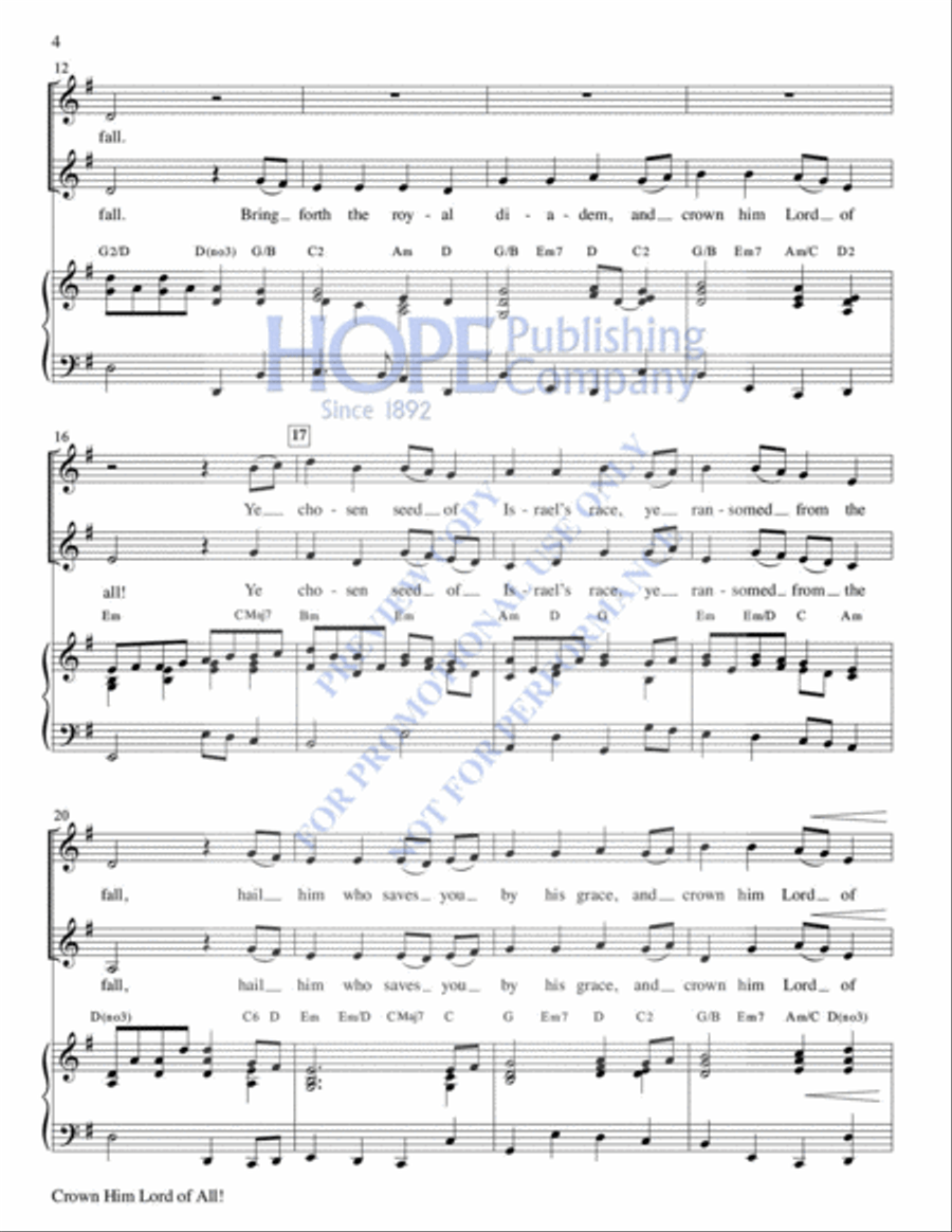 Crown Him Lord of All! Violin scores gallery preview page 5