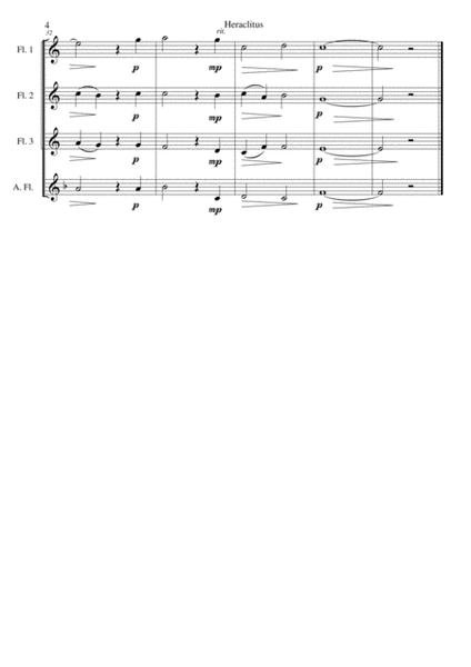 Heraclitus for flute quartet (3 flutes and 1 alto flute) image number null