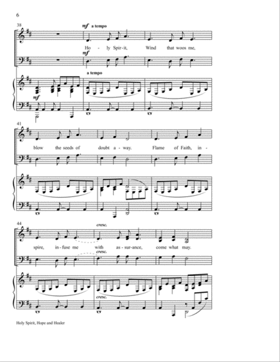 Holy Spirit, Hope and Healer 3-Part scores gallery preview page 6