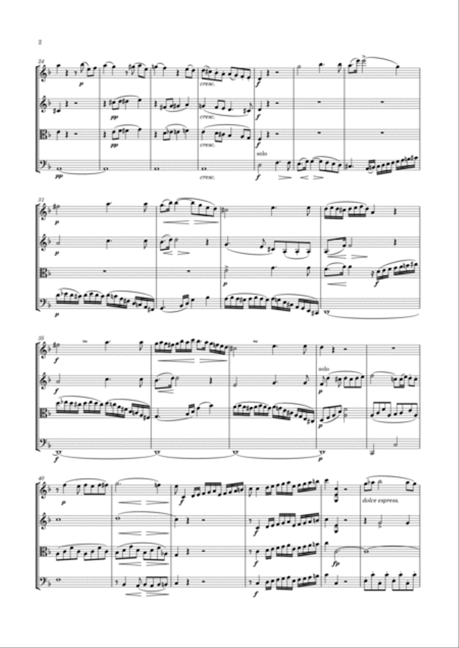 Arriaga - 3 String Quartets, Livre 1 de Quatuors String Quartet scores gallery preview page 3