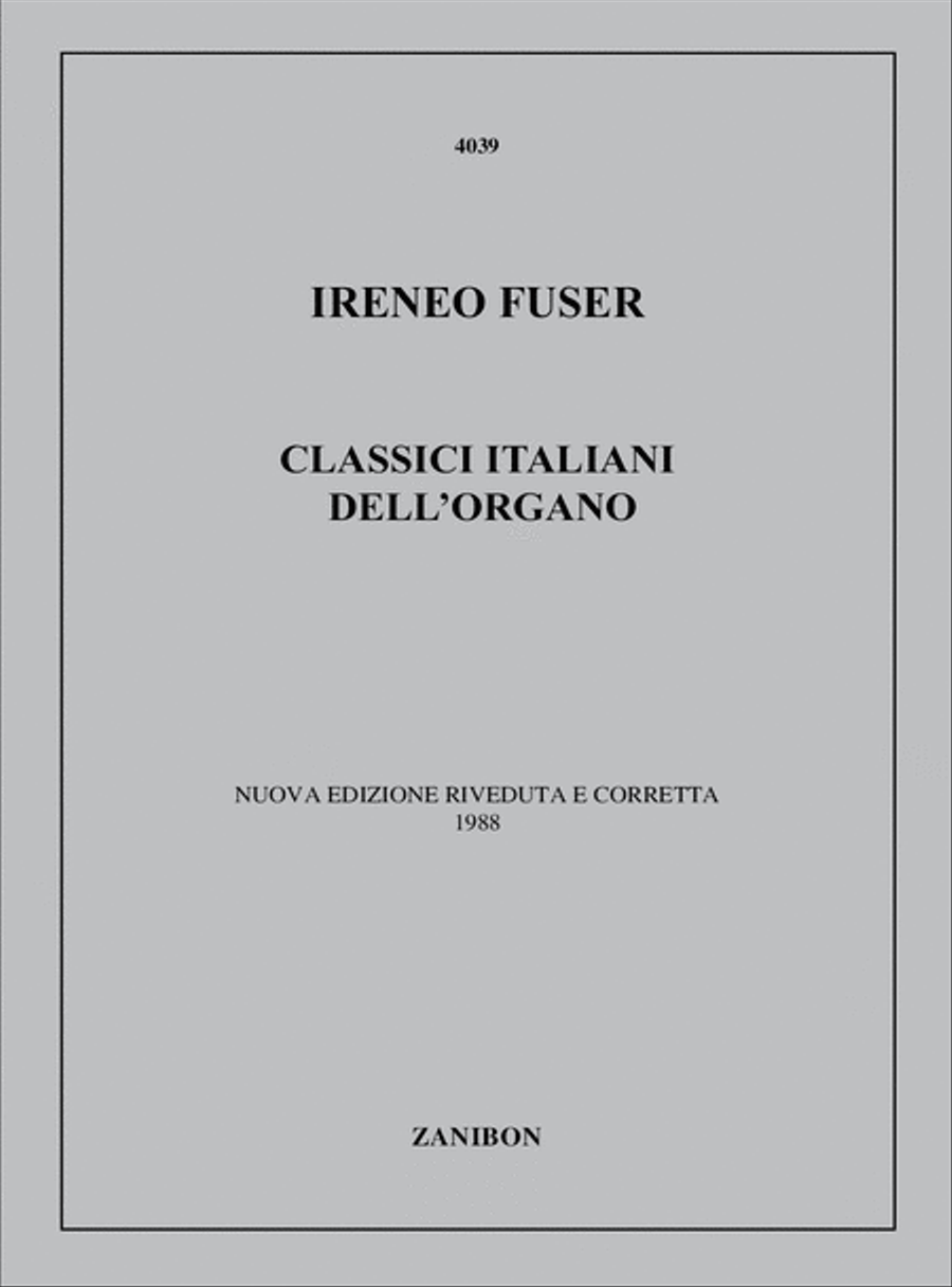 Classici Italiani Dell'Organo Organ scores gallery preview page 1
