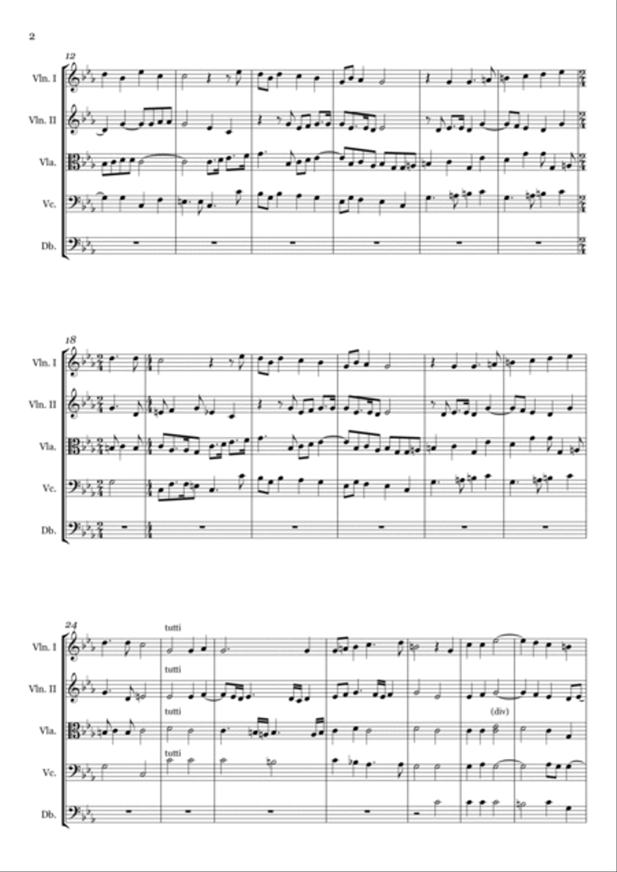 Six Dowland Songs: Suite For Strings String Orchestra scores gallery preview page 2