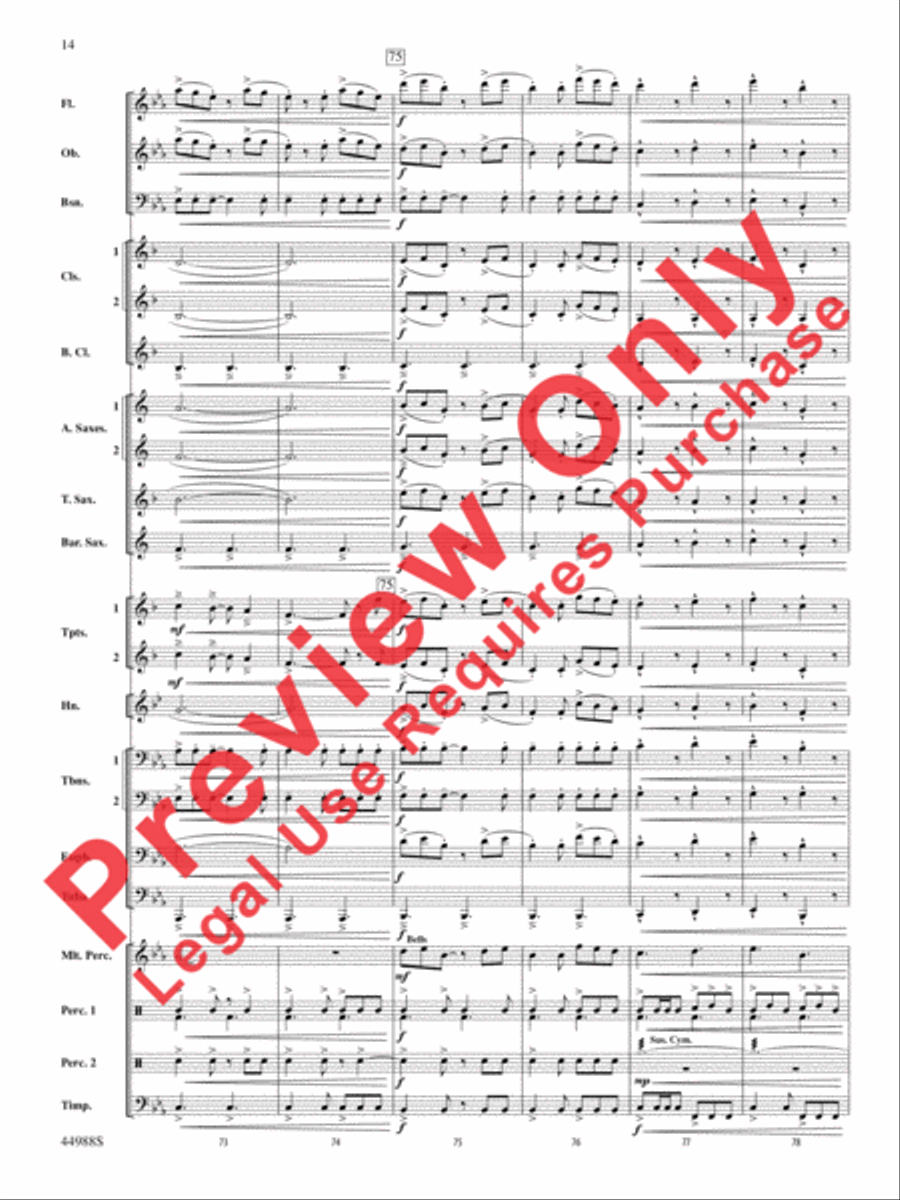 Escape from Dead Raider's Hollow Concert Band scores gallery preview page 15