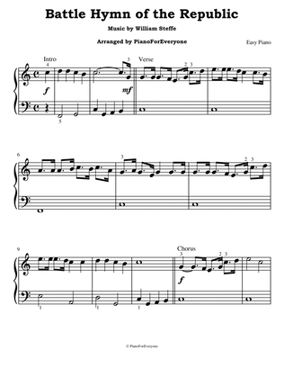 Battle Hymn of the Republic (Easy Piano)