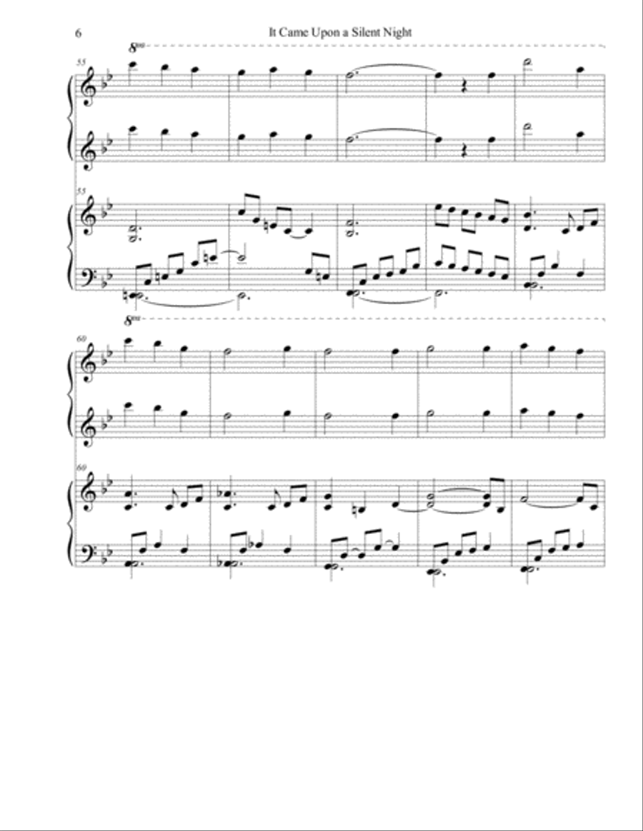 It Came Upon a Silent Night Piano scores gallery preview page 6