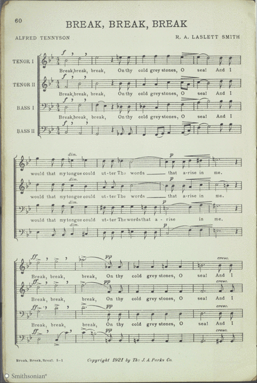 Break, Break, Break TTBB scores gallery preview page 2