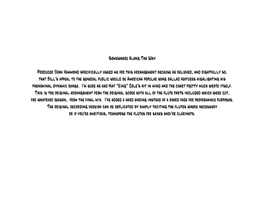 Somewhere Along The Way Jazz Ensemble scores gallery preview page 1
