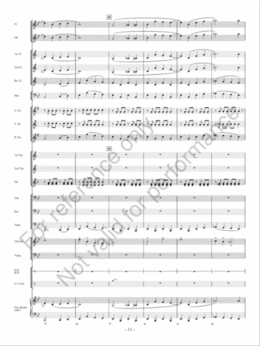 Chimes Of Freedom Chimes Of Freedom Concert Band scores gallery preview page 12