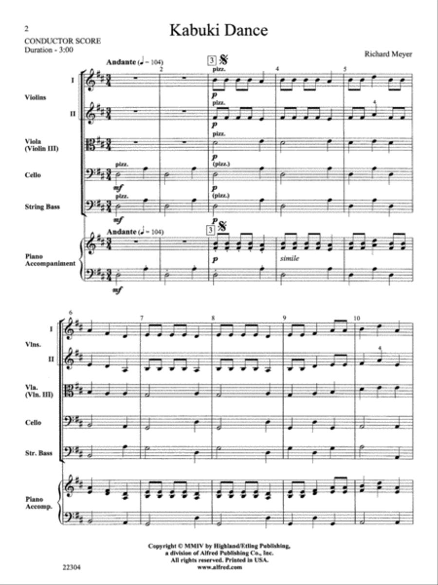 Kabuki Dance String Orchestra scores gallery preview page 2