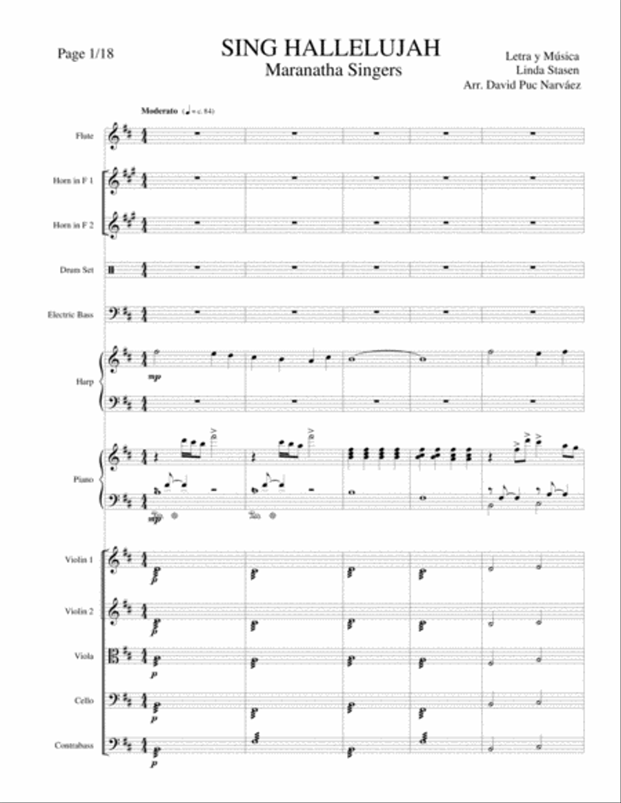 Maranatha Music Praise 1 Sing Hallelujah (Instrumental) SCORE Full Orchestra scores gallery preview page 2