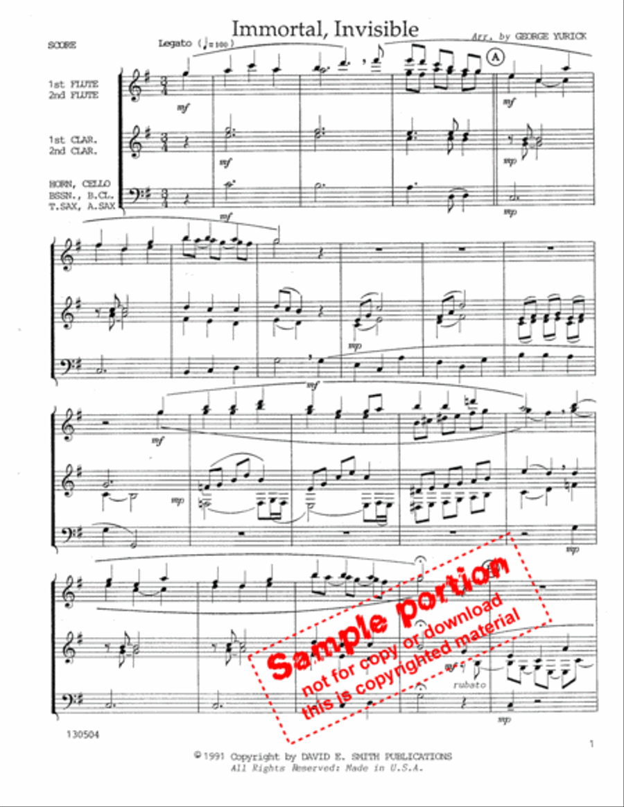 Immortal, Invisible Immortal, Invisible Woodwind Quintet scores gallery preview page 2