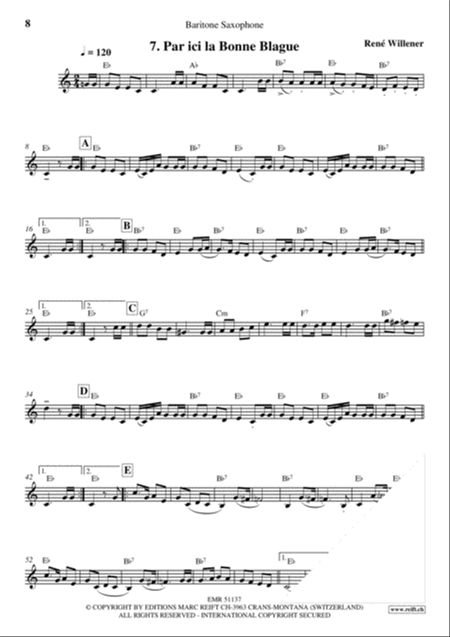 La Fete au Chalet Volume 3 Baritone Saxophone scores gallery preview page 9