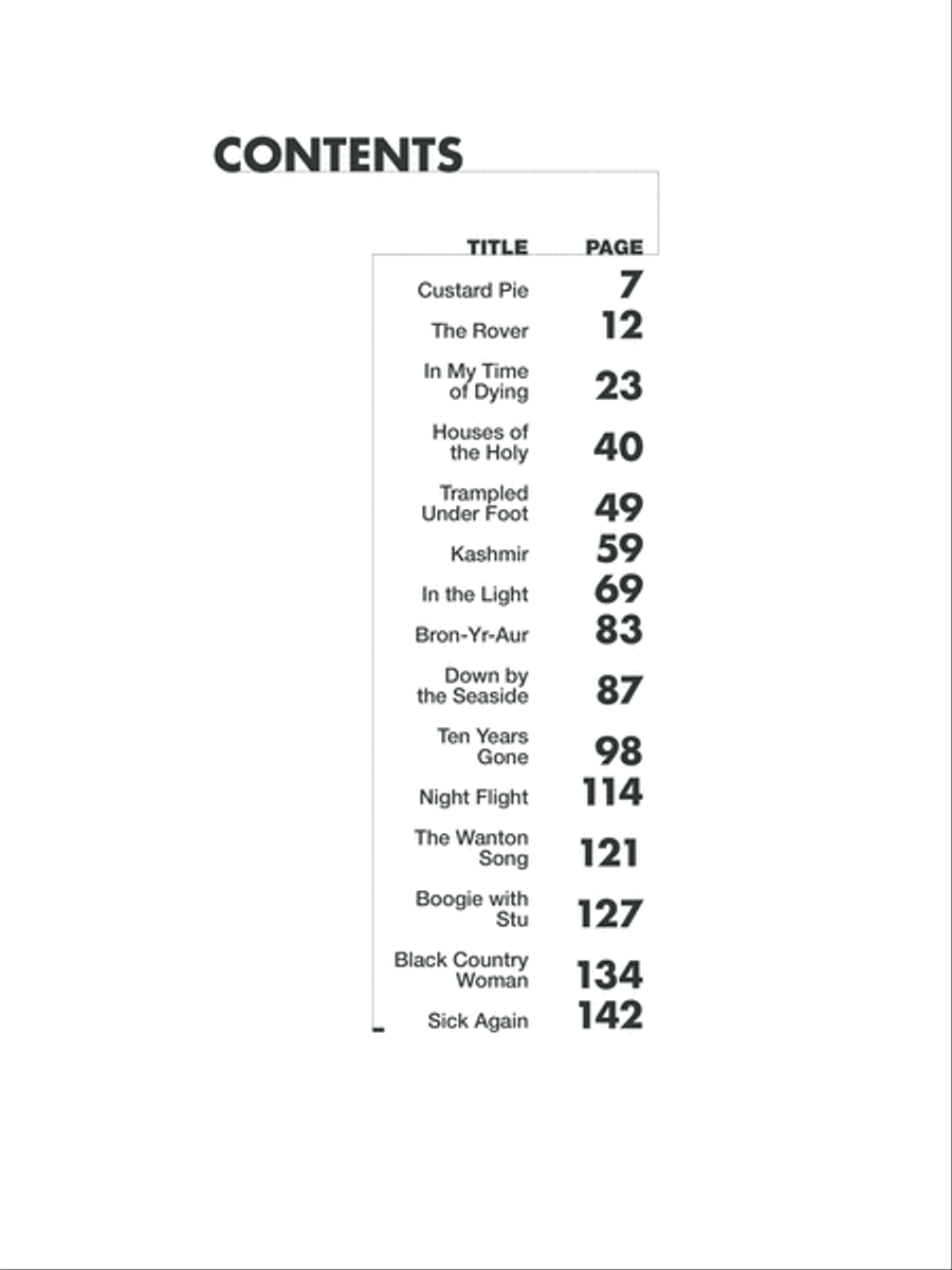Led Zeppelin -- Physical Graffiti Platinum Guitar Electric Guitar scores gallery preview page 7