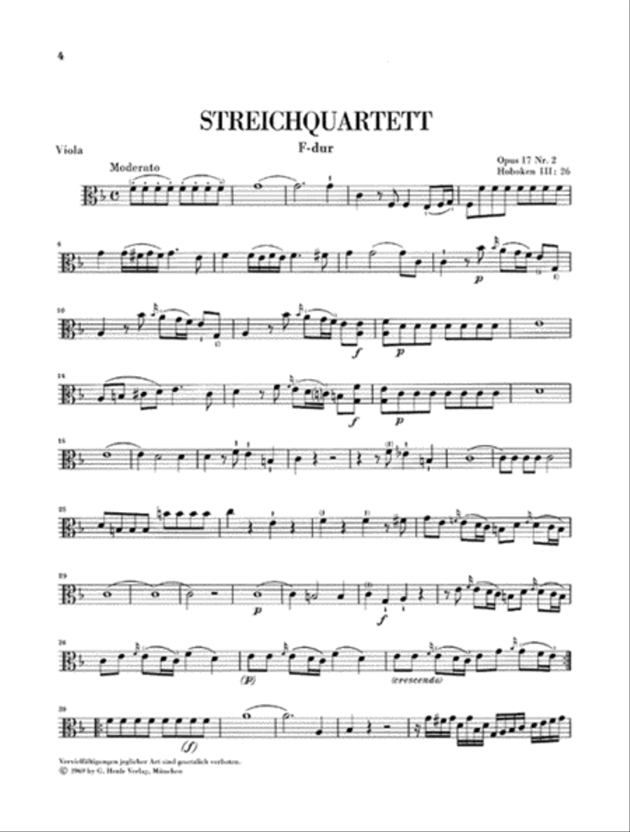 Joseph Haydn – String Quartets Volume III, Op. 17 String Quartet scores gallery preview page 5