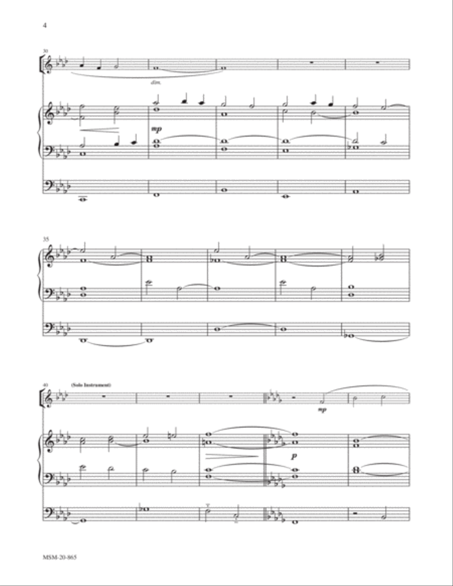 An American Sonata for Solo Instrument and Organ Organ scores gallery preview page 4