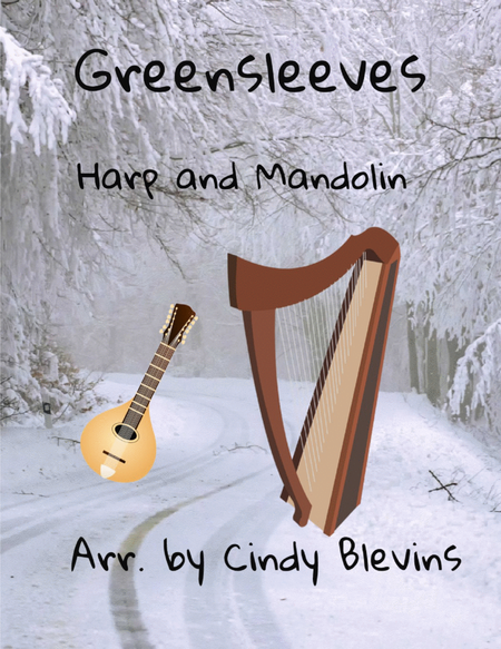 Greensleeves, for harp and mandolin image number null