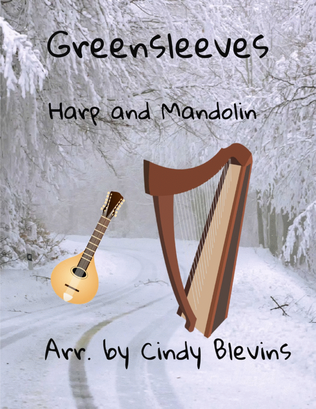 Greensleeves, for harp and mandolin