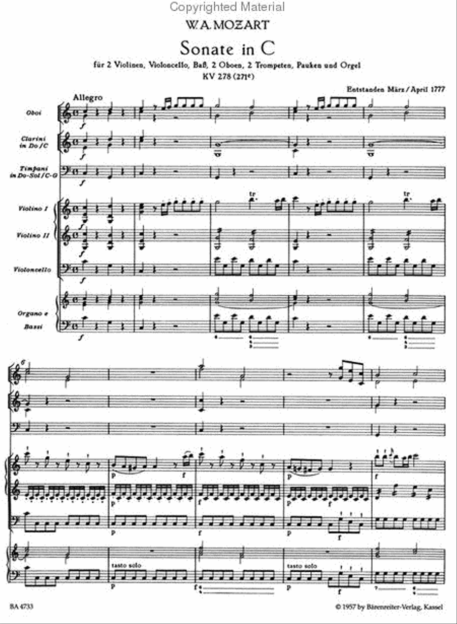 Samtliche Kirchensonaten, Heft 3/4 Violin scores gallery preview page 2