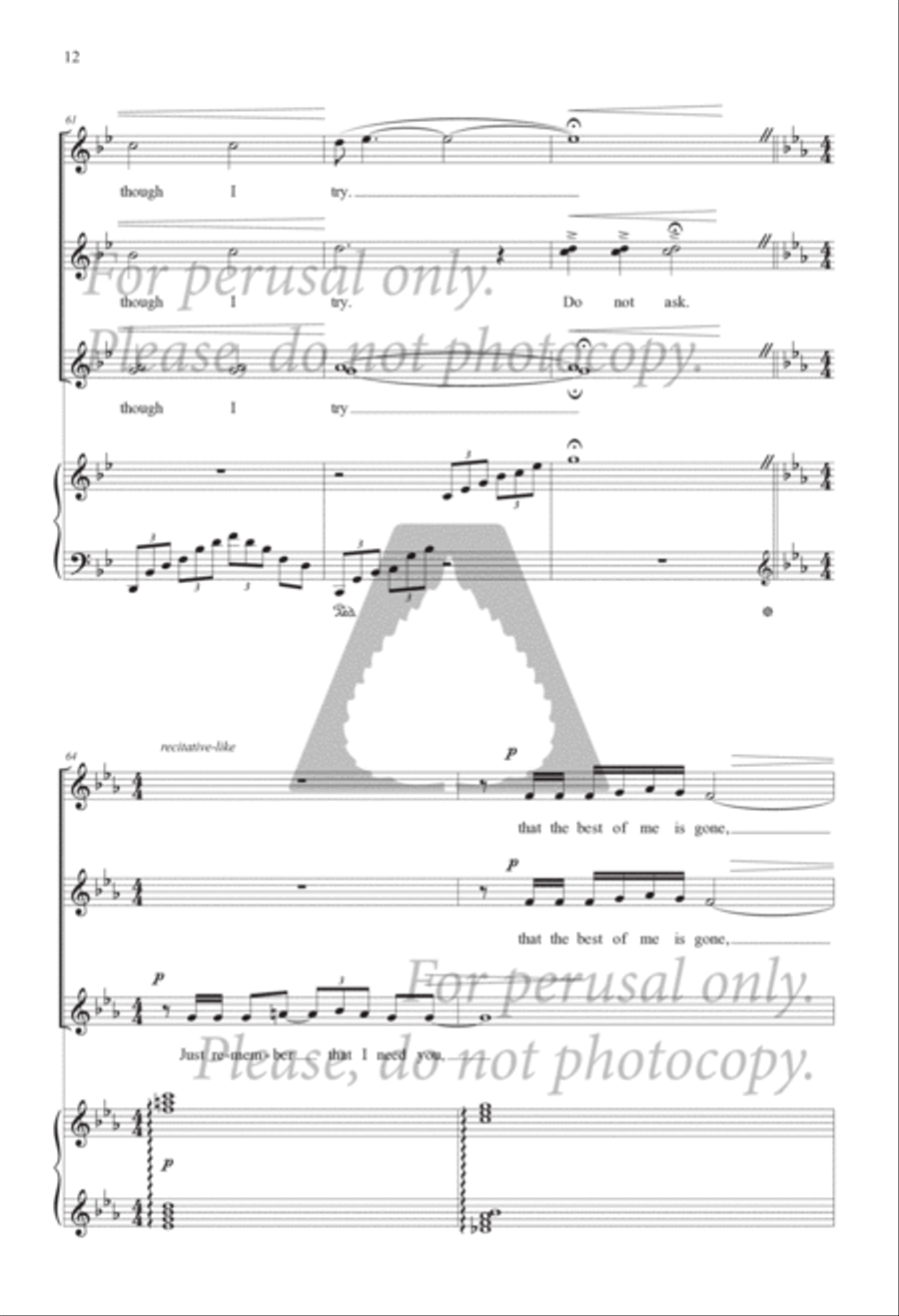 Do Not Ask Me to Remember SSA - Sheet Music page 11