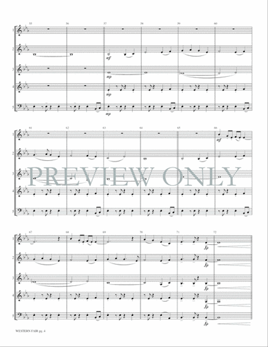 Western Fair Western Fair Woodwind Quartet scores gallery preview page 6