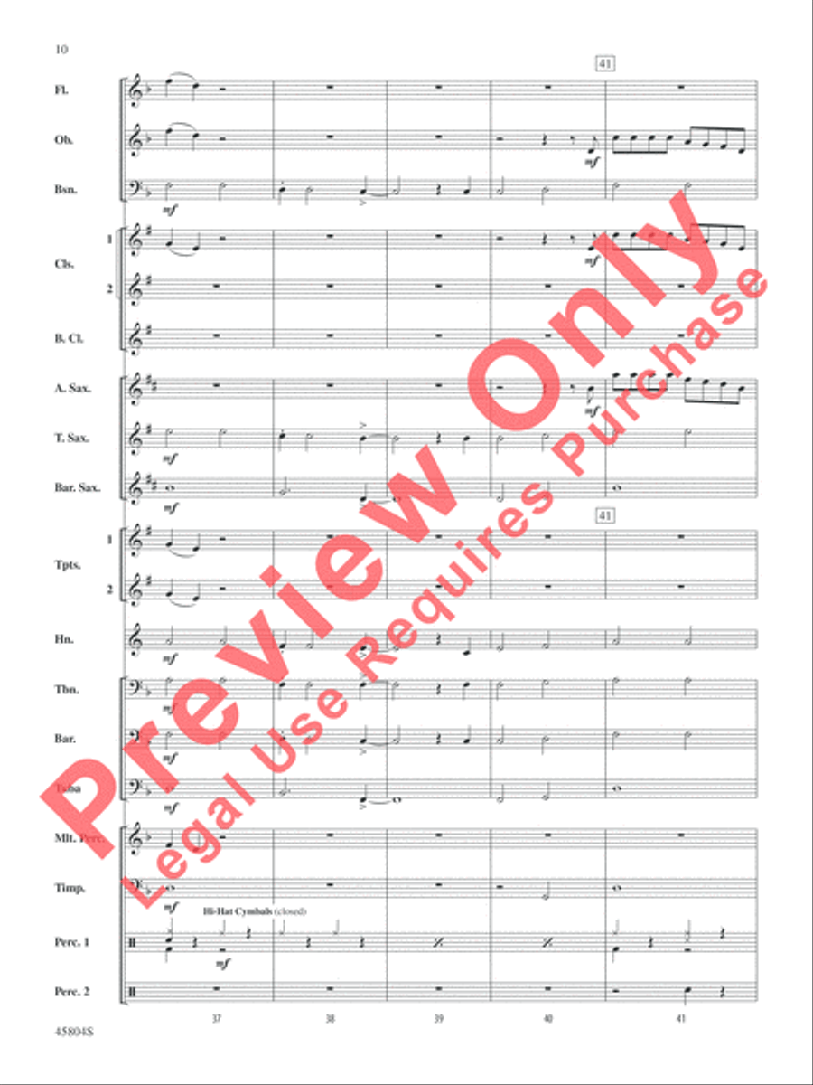 Just Like Fire Concert Band scores gallery preview page 10