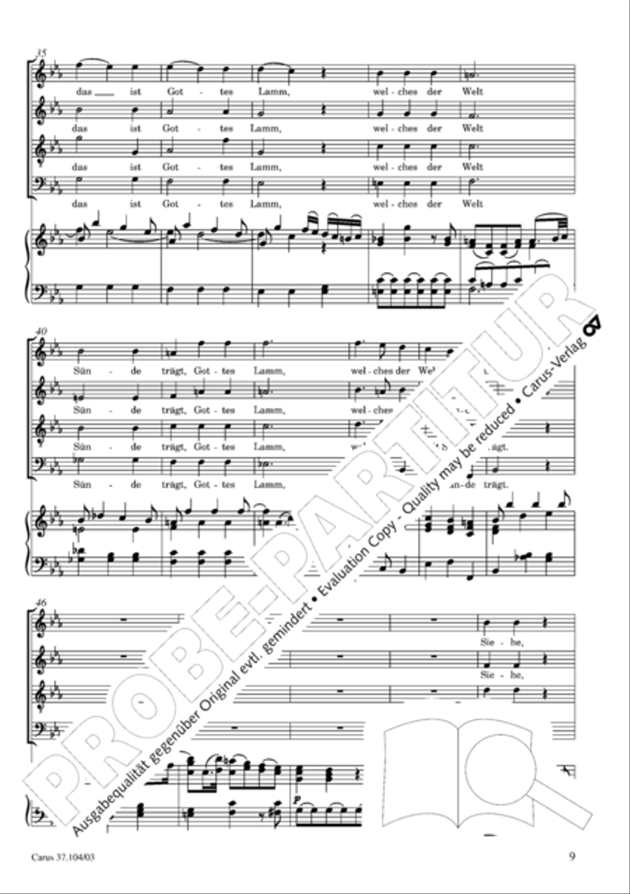 Ein Lammlein geht und tragt die Schuld 4-Part scores gallery preview page 10