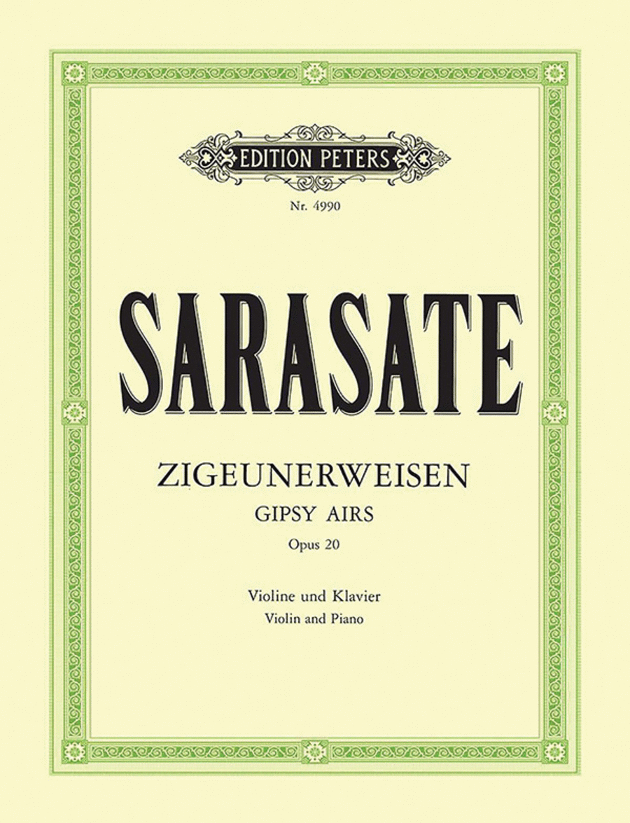 Zigeunerweisen (Gypsy Airs) Op. 20 (Ed. for Violin and Piano by the Composer) Violin scores gallery preview page 1