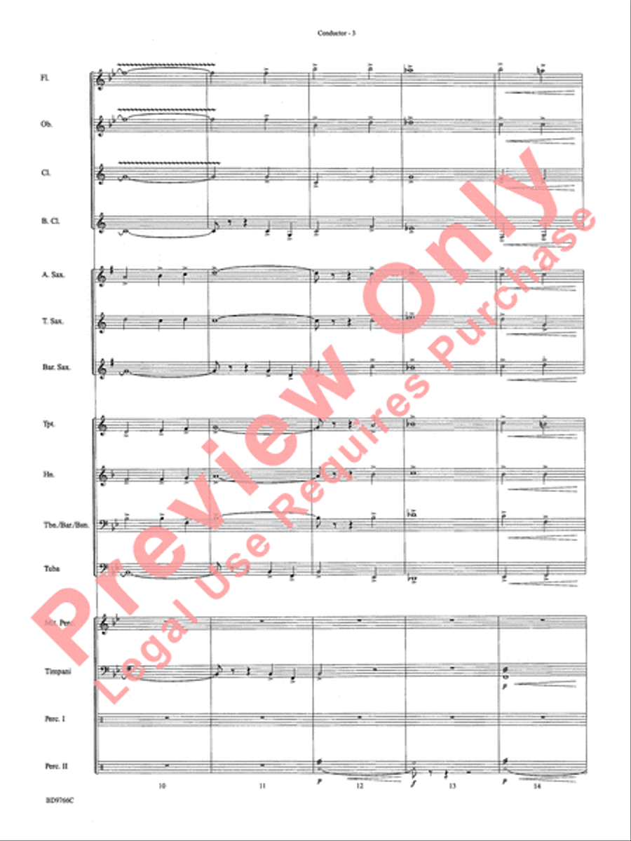 Glorioso (A Fanfare and Procession for Band) Concert Band scores gallery preview page 6