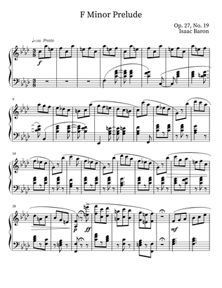Prelude in F Minor Op. 27, No. 19