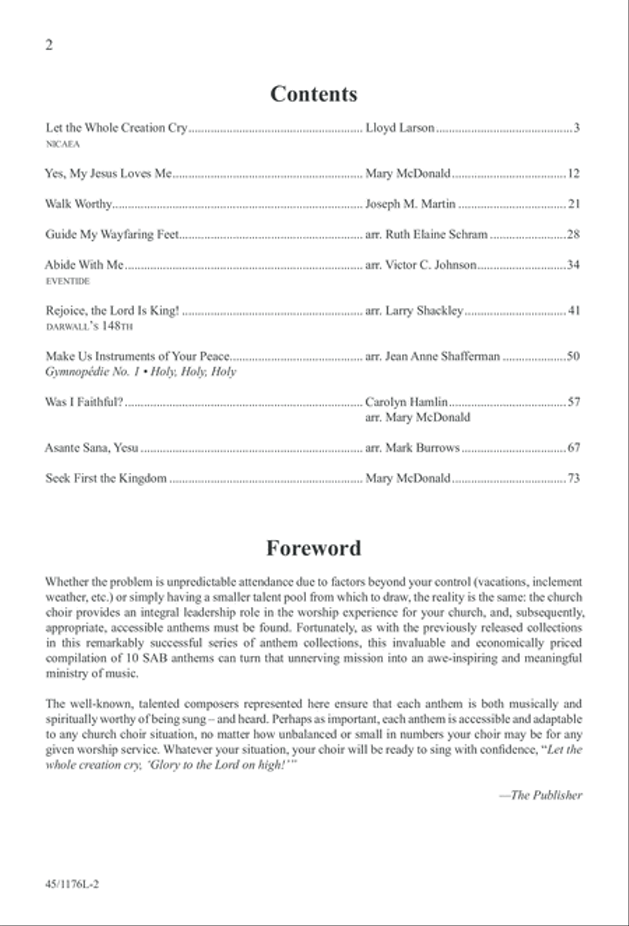 10 More Anthems for about 10 Singers 3-Part scores gallery preview page 2