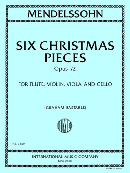 Six Christmas Pieces, Opus 72 image number null