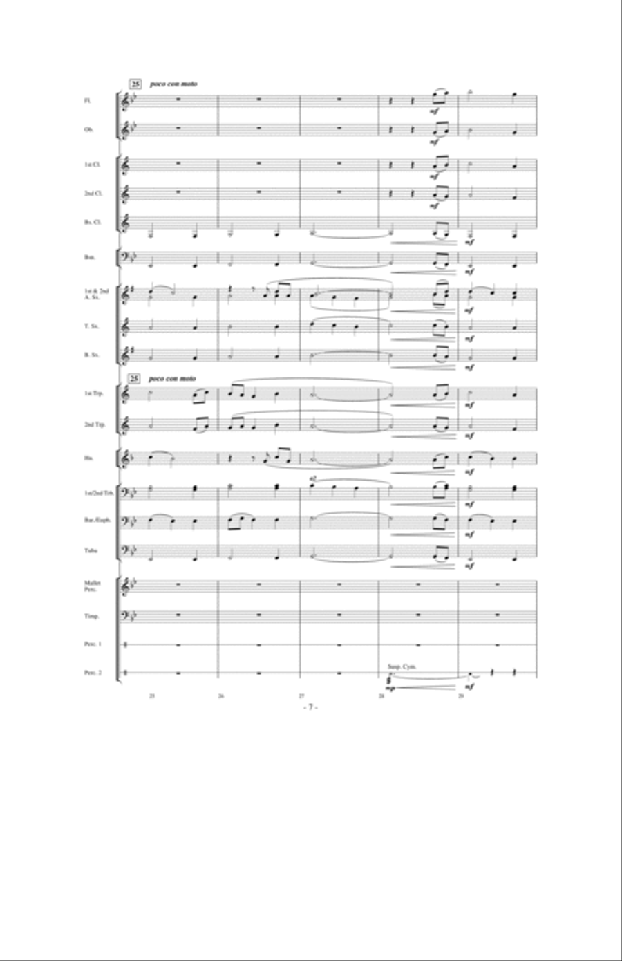 The Falling Rain Concert Band scores gallery preview page 6